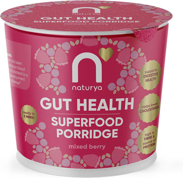 Naturya Superfood Porridge 8 X 55G, Mixed Berry Gut Health