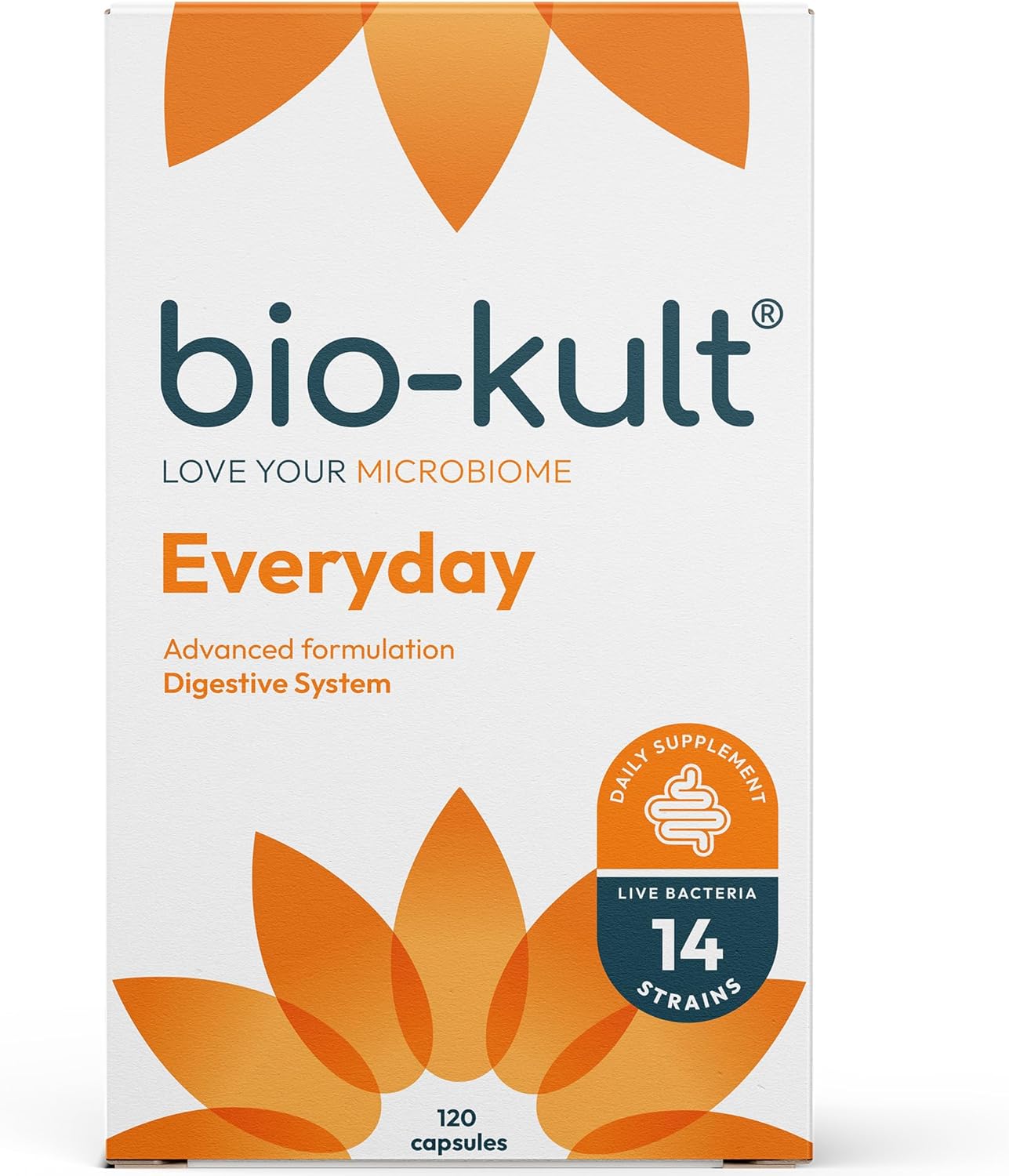 Bio-Kult Everyday | 14 Strains | Daily Gut Support For Ages 3+ | Multi-Strain Probiotic | 30 Capsules