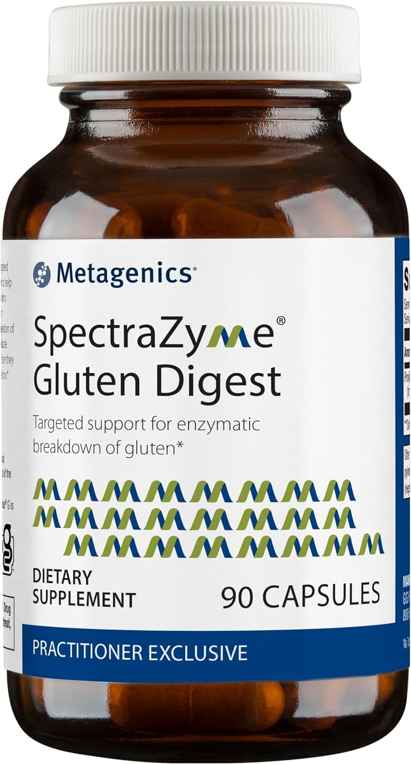 Metagenics Spectrazyme Gluten Digest - Digestive Enzyme - Help Digest Wheat, Barley & Rye Grains* - Gut Health Supplement* - Non-Gmo, Gluten-Free & Vegetarian - 90 Capsules