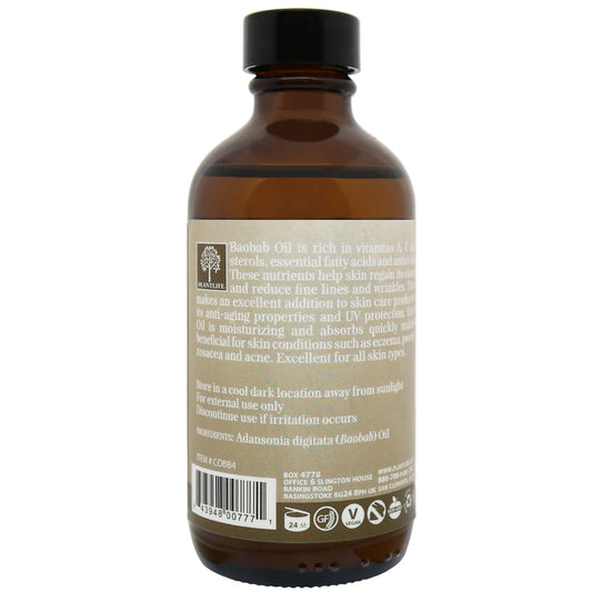 Plantlife Baobab Carrier Oil - Cold Pressed, Non-GMO, and Gluten Free