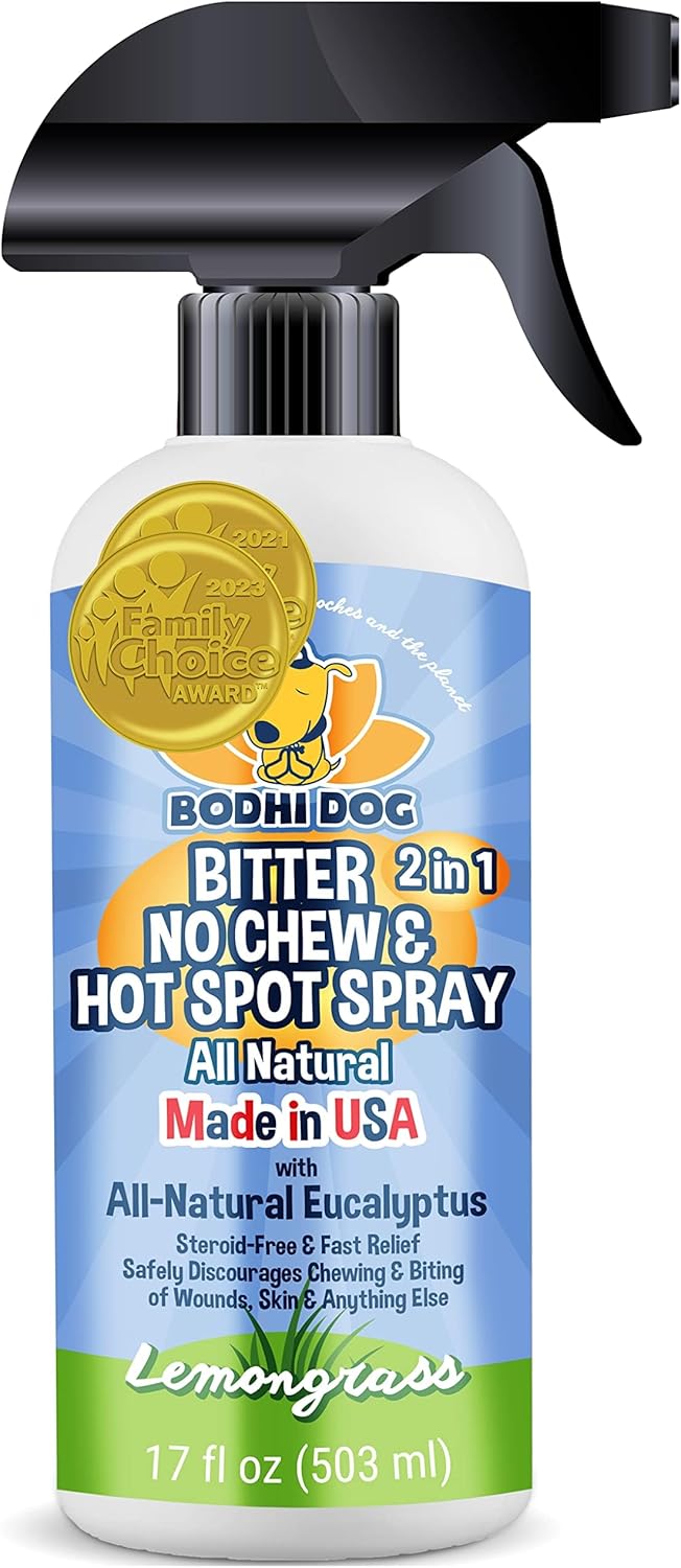 Bodhi Dog New Bitter 2 In 1 No Chew & Hot Spot Spray | Natural Anti-Chew Spray | Safe For Skin, Wounds, Anything Else | Made In Usa