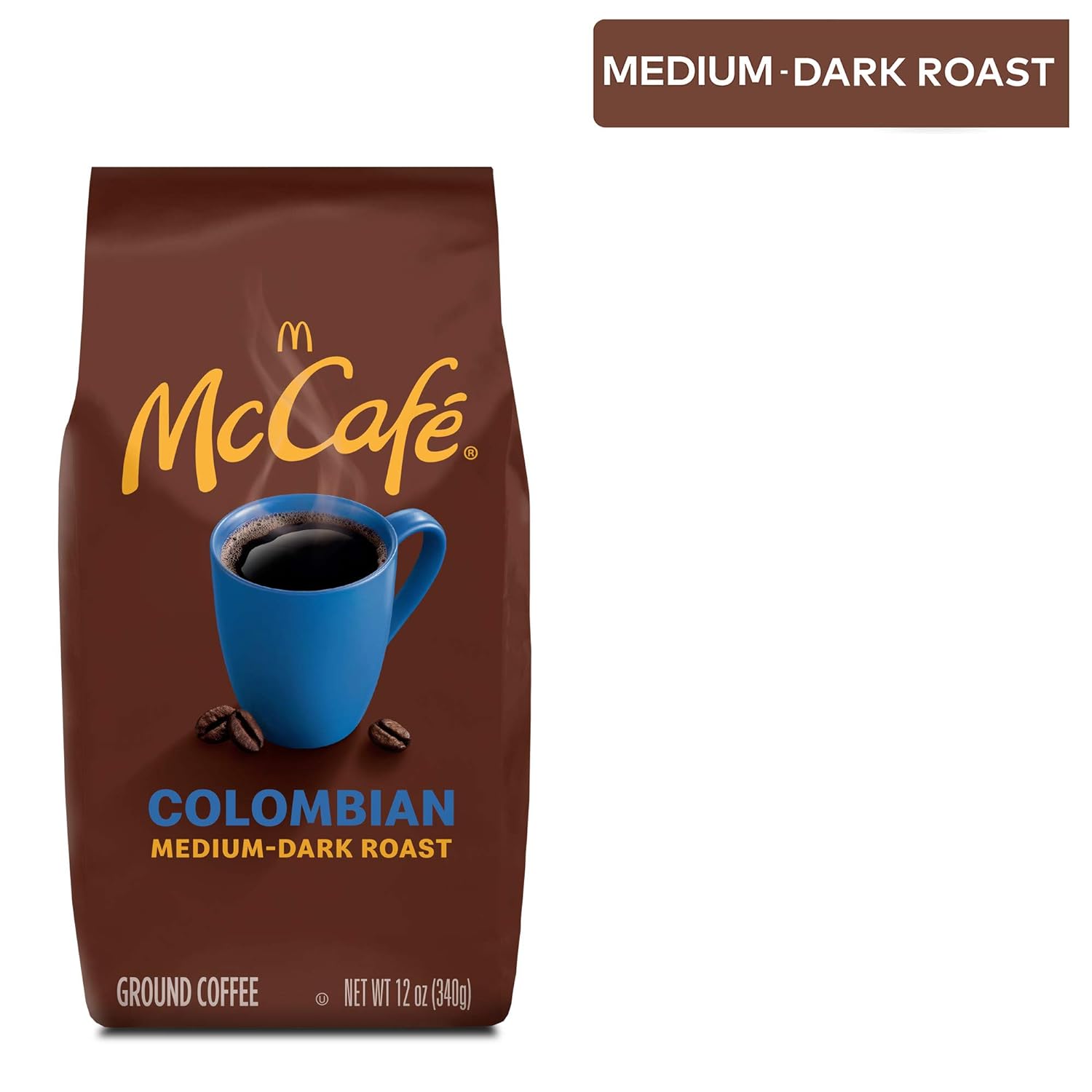 McCafe Colombian, Medium-Dark Roast Ground Coffee, 12 oz Bag : Grocery & Gourmet Food