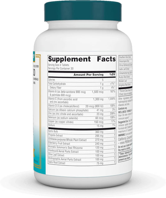 Source Naturals Wellness Formula Bio-Aligned Vitamins & Herbal Defense - Immune System Support Supplement & Immunity Booster