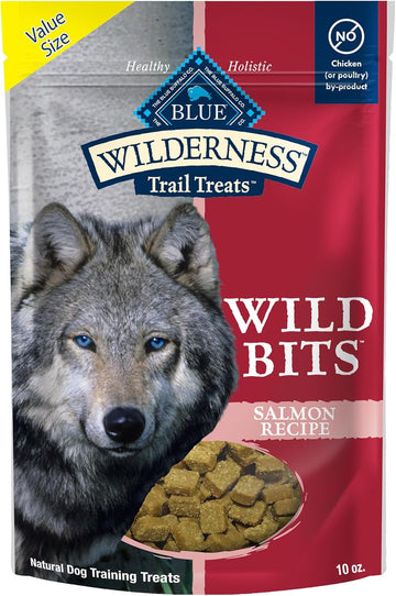 Blue Buffalo Wilderness Trail Treats Wild Bits Training Treats For Dogs, Grain-Free Dog Treats, Salmon Recipe, 10-Oz. Bag