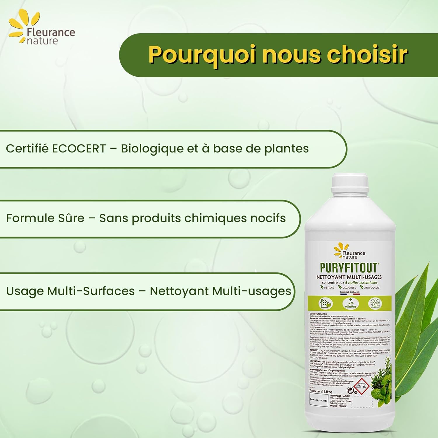 Puryfitout Organic Organic Detergent 1 L