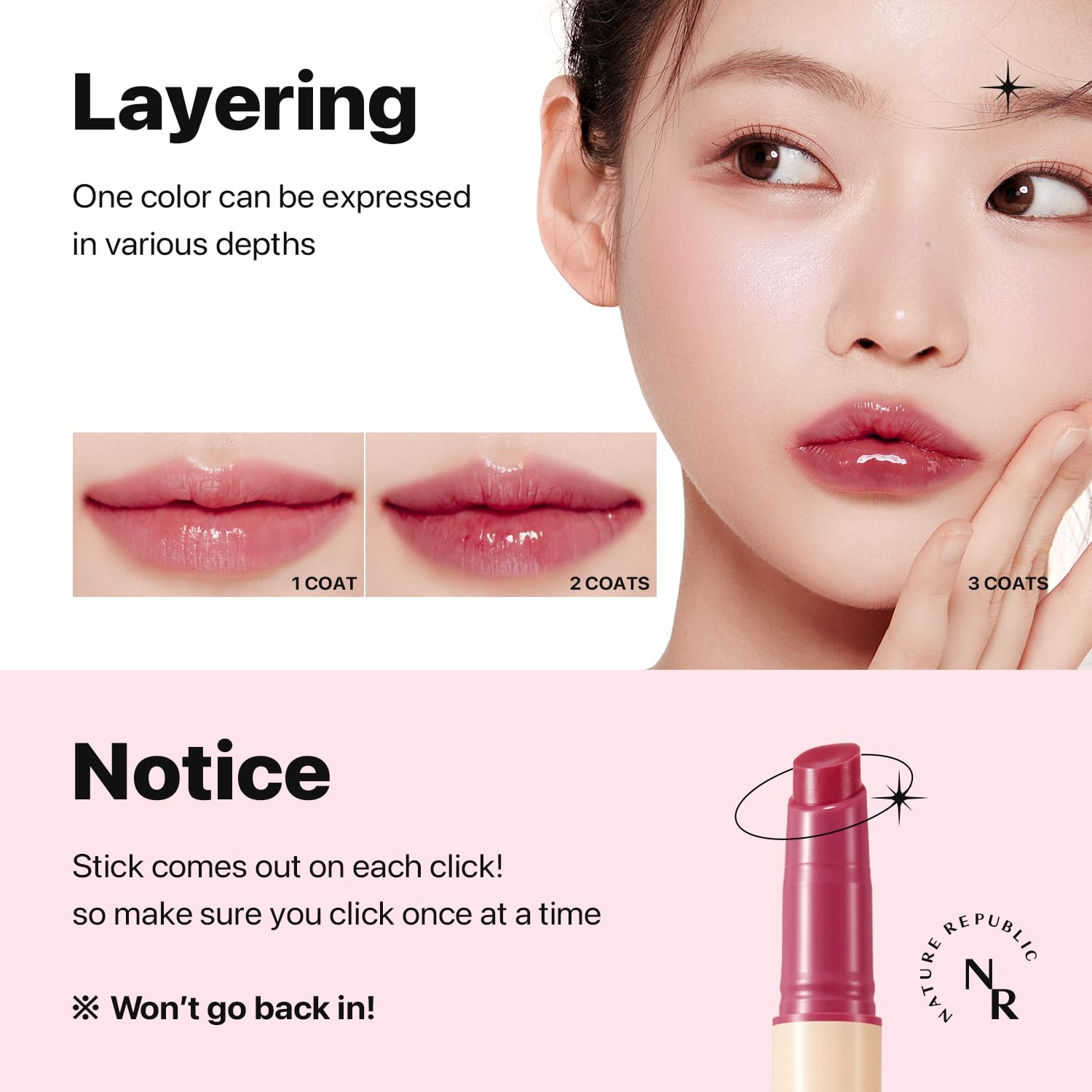 Nature Republic Honey Melting Lip (08 Cherry) Soft Lip Stick, Korean Lip, Lip Gloss, Glow Lip, Glossy, Lip Balm, Lip Crayon, Jelly Gloss, Lip Pen, Tint,Valentines Day Gifts, Korean Make Up