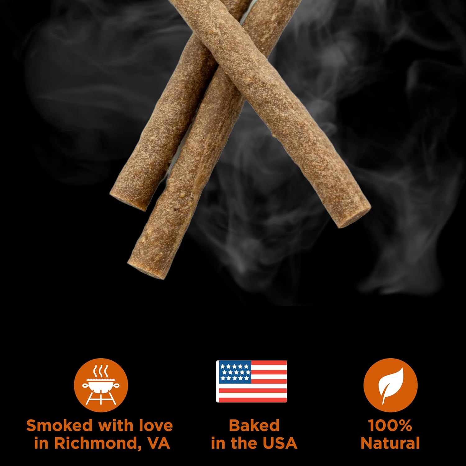 Premium Hickory Smoked Chicken Dog Treats - 16 Pack, 6 inch Chicken Quick Sticks - No Additives, 100% Natural Dog Treats - Collagen, Dental Health - for Small Dogs, Medium Dogs, Large Dogs, Puppies : Pet Supplies