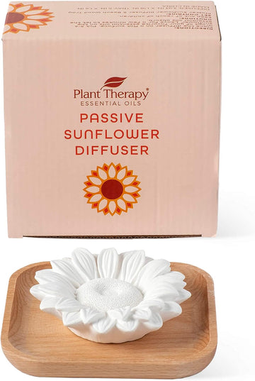 Plant Therapy Passive Sunflower Aromatherapy Diffuser - A Chic And Natural Home, Office, And Travel Essential Oil Diffuser