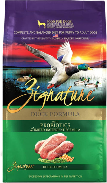 Zignature Dog Food, Duck, 25 Pounds