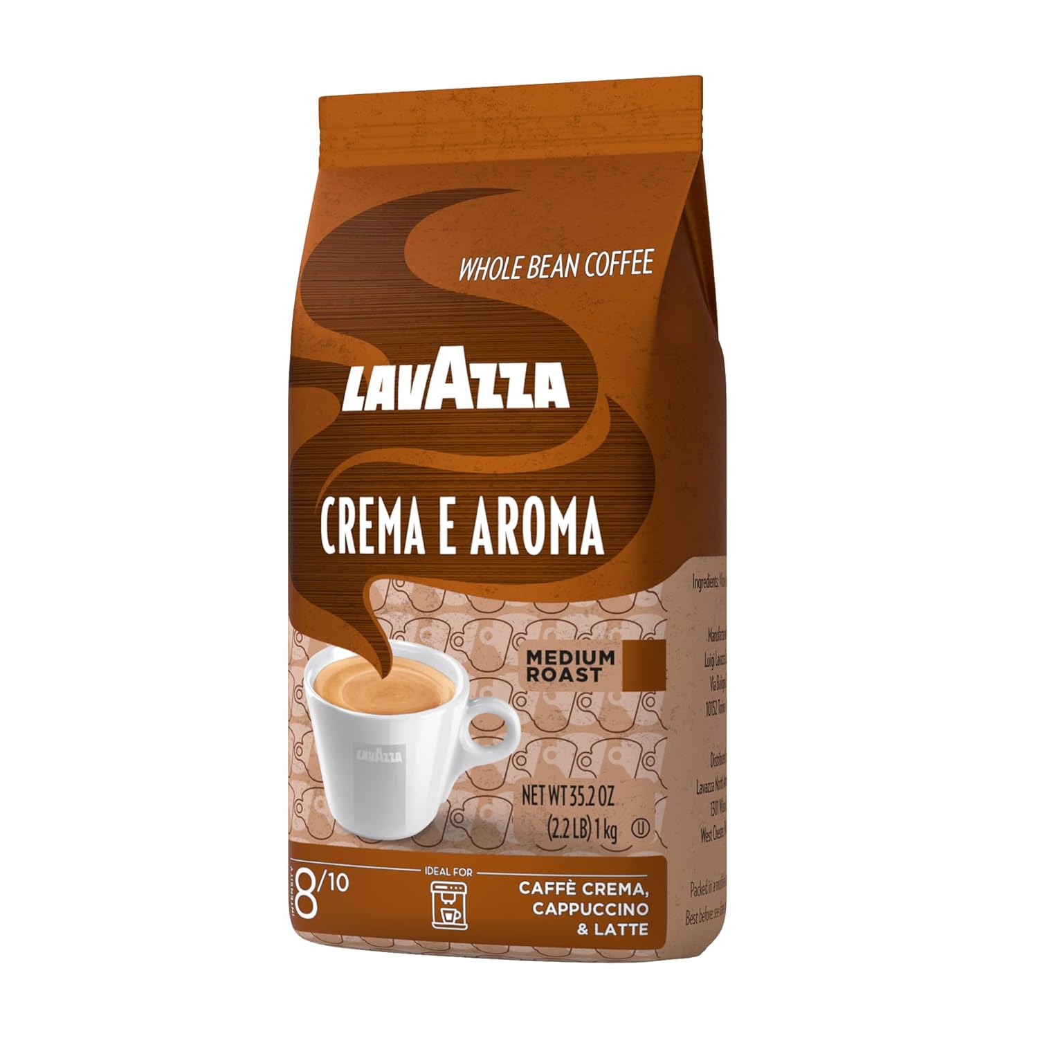 Lavazza L'Espresso Gran Crema Whole Bean Coffee Blend, Medium Espresso Roast, 2.2-Pound Bag