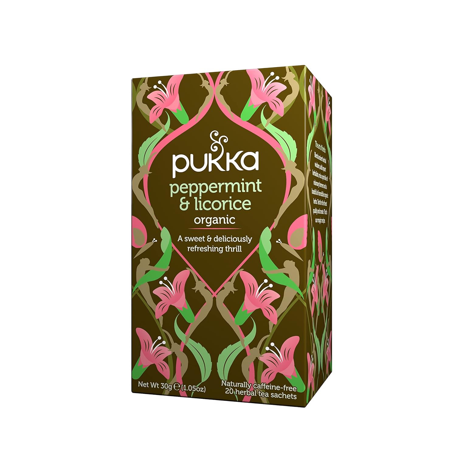 Pukka Organic Tea, Peppermint & Licorice Herbal Tea Bags (6 Pack, 120 Individual Sachets)