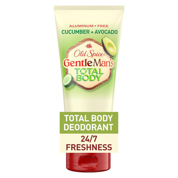 Old Spice Whole Body Deodorant For Men, Total Body Deodorant, Cucumber + Avocado, Aluminum Free Deodorant Cream For 24/7 Freshness // Dermatologist Tested Whole Body Deodorant, 3.0 Oz