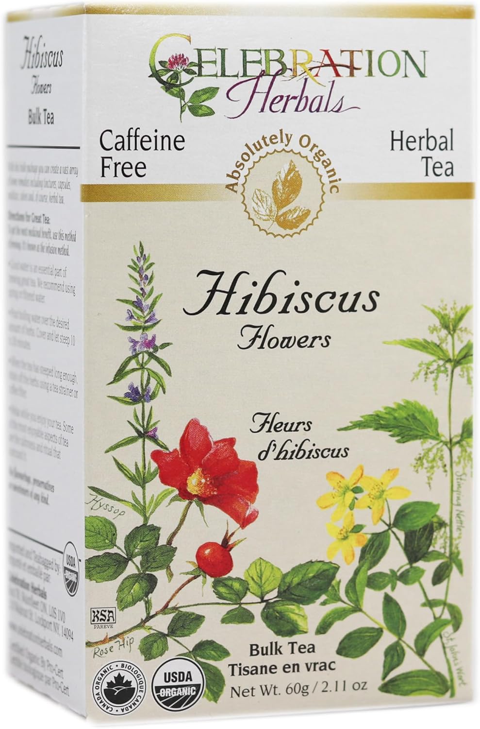 Celebration Herbals Hibiscus Flower Organic, 2.11 Oz : Grocery & Gourmet Food