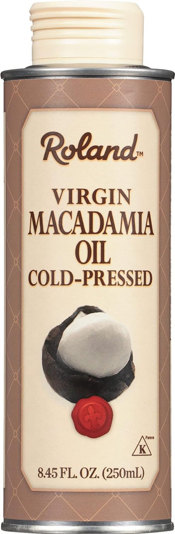 Roland Foods Virgin Macadamia Oil, Cold Pressed, Specialty Imported Food, 8.45 Fl Oz Can