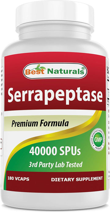 Best Naturals Serrapeptase 40000 SPUs 180 Capsules