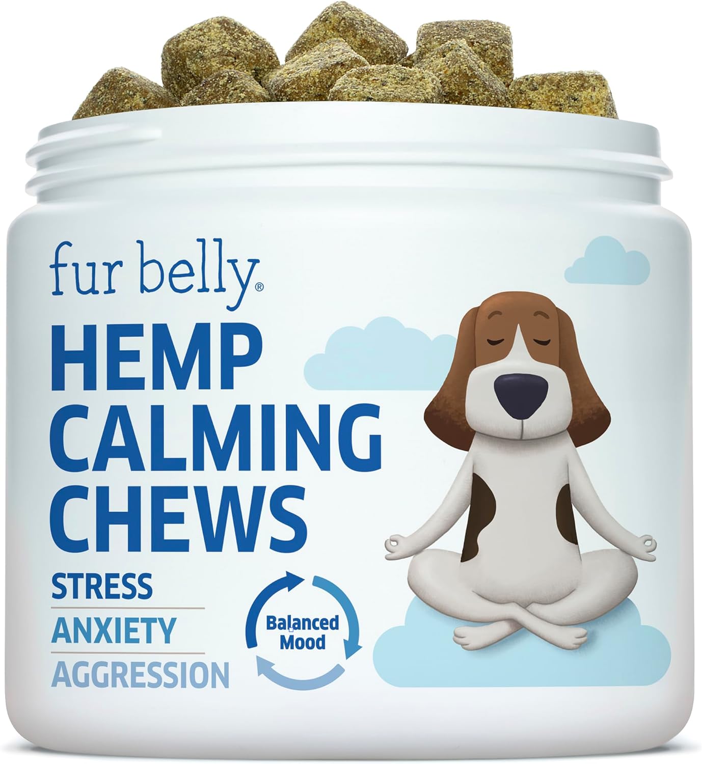 Calming Chews for Dogs - Dog Calming Chews - Natural Dog Anxiety Relief Treats - Separation, Stress, Barking, Thunderstorms, Lightning - Dog Anxiety Chews - 120 Calming Dog Treats