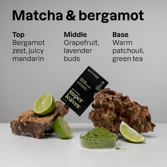 Attitude Bar Soap Body Wash For Men, For Body And Hands, 99% Natural Origin Ingredients With Avocado Oil, Ewg Verified, Patchouli & Bourbon, 4 Oz