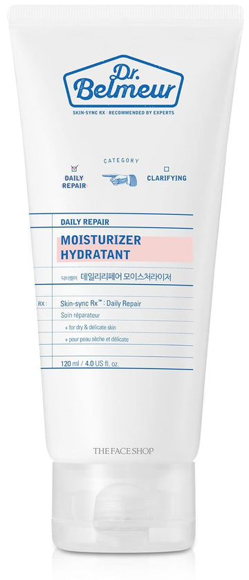 The Face Shop Dr. Belmeur Daily Repair Body Moisturizer | Low Irritant & Highly Effective Moisturizer For Sensitive & Delicate Skin Repair | Dermatologically Tested & Low-Irritant Formula, 4.0 Fl Oz