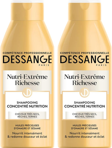 Dessange Nutri-Extrême Richesse Concentrated Nutrition Shampoo For Dry, Very Dry Or Dull Hair - 250 Ml - Set Of 2