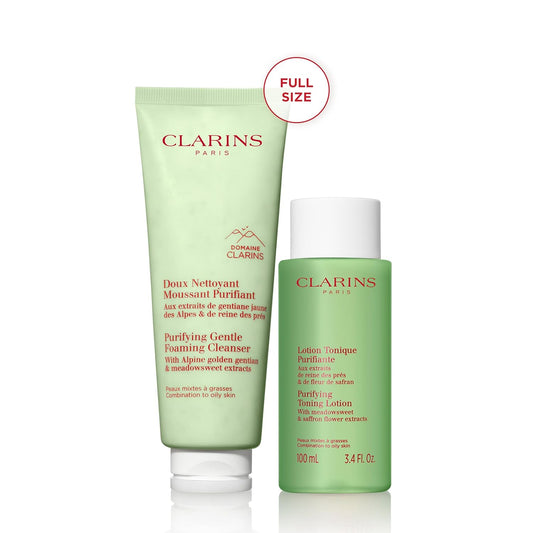 Clarins Purifying Gentle Foaming Cleanser | Cleanses, Purifies And Mattifies | Green Formula And Contains Salicylic Acid | Soap-Free | Sls-Free | Dermatologist Tested | Combination To Oily Skin Types : Beauty & Personal Care