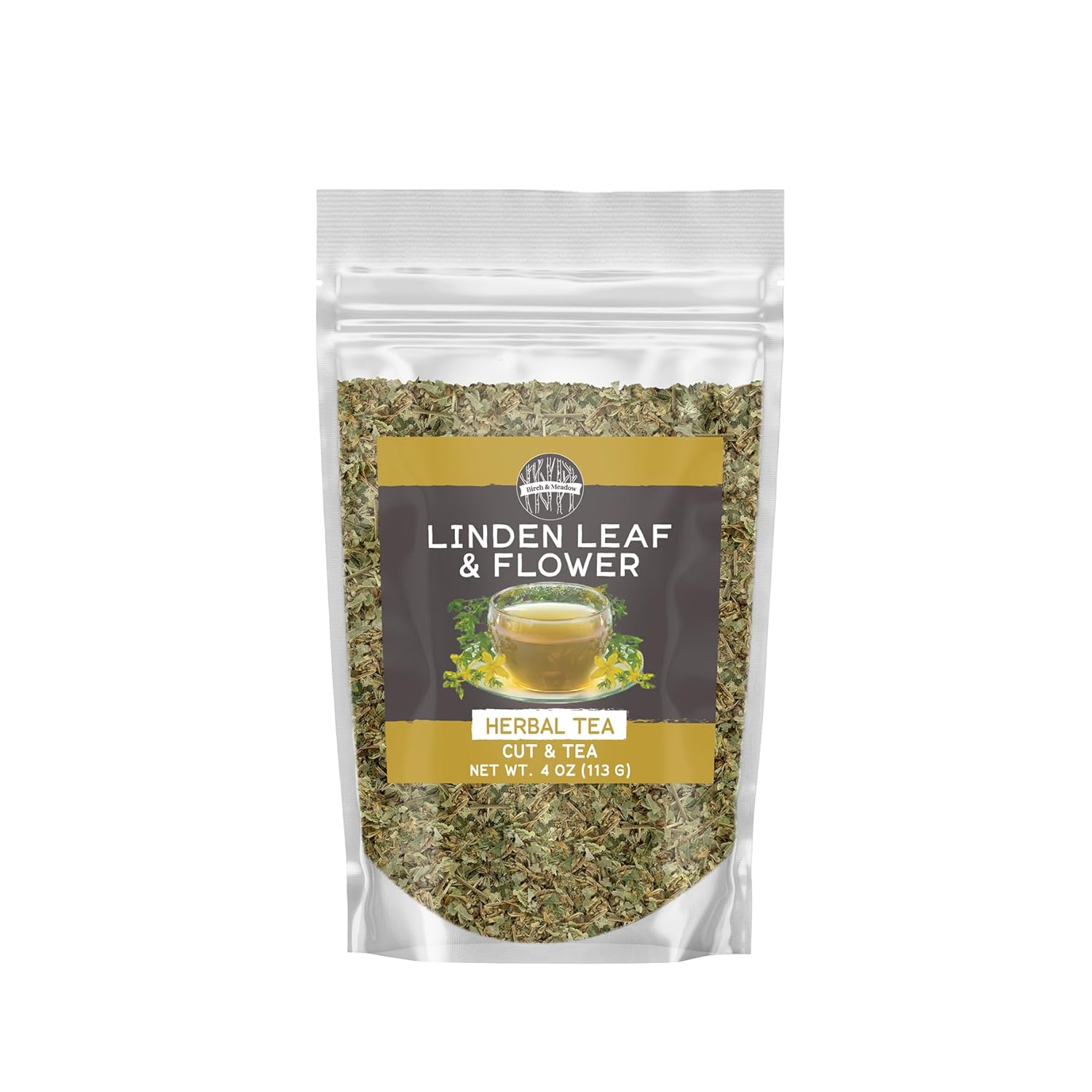 Birch & Meadow Linden Leaf And Flower Tea, 4 Oz, Caffeine-Free, Natural Sweet Taste