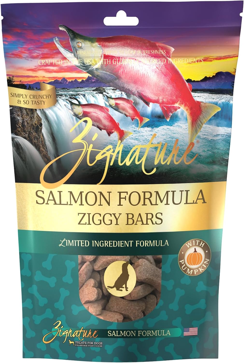 Zignature Salmon Limited Ingredient Formula Biscuit Dog Treats 12Oz