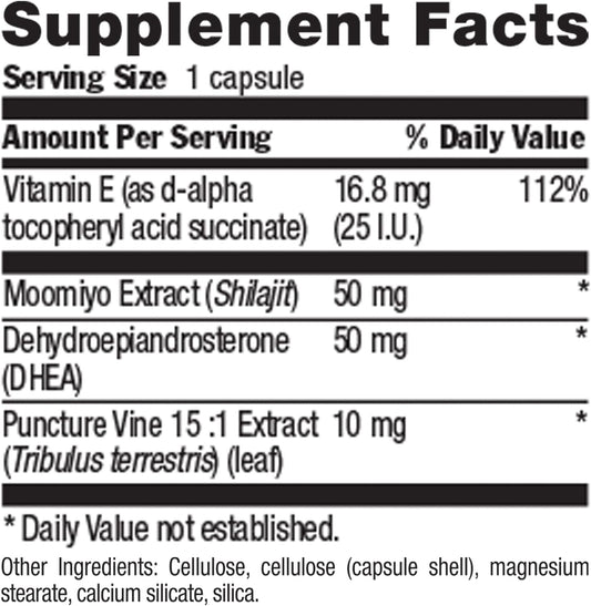 Country Life Dhea Complex For Men, 50Mg Dhea, 60 Vegan Capsules, Certified Gluten Free, Certified Vegan