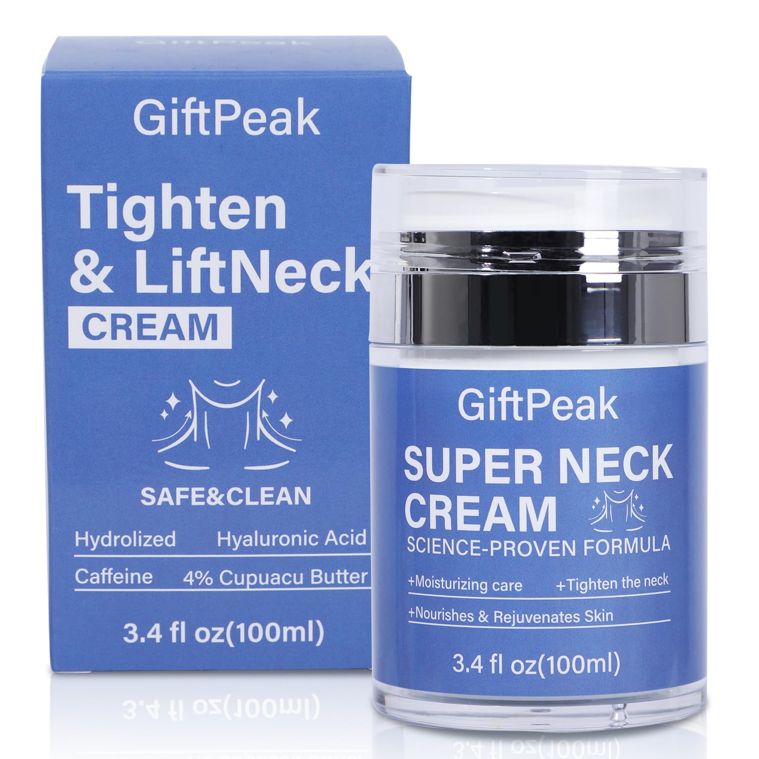 Neck Firming Cream, Retinol & Hyaluronic Acid Cream, Neck Collagen Creams For Tightening And Anti-Aging Neck Cream, Day & Night Anti-Wrinkle For Women & Men- Firming, Hydrating Face Cream, 3.4Oz
