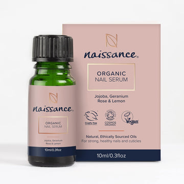 Naissance Organic Nail Serum 10ml - Nourishing and Strengthening Nail Growth Oil - For Strong Healthy & Soft Conditioned Nails & Cuticules