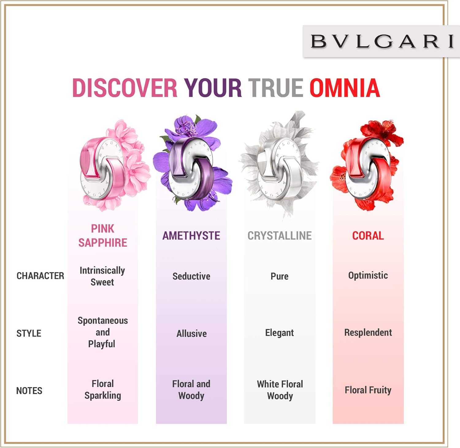 Omnia Crystalline By Bvlgari Eau De Toilette For Women 40Ml