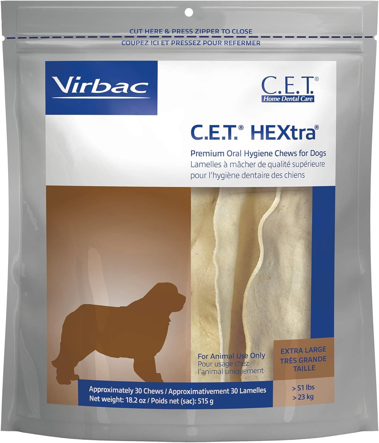 Virbac Cet Hextra Premium Oral Hygiene Chews For Dogs