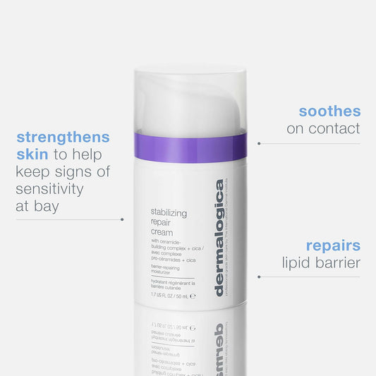 Dermalogica Stabilizing Repair Cream, Face Moisturizer For Sensitive Skin With Cica - Strengthens, Soothes, And Repairs Skin Barrier