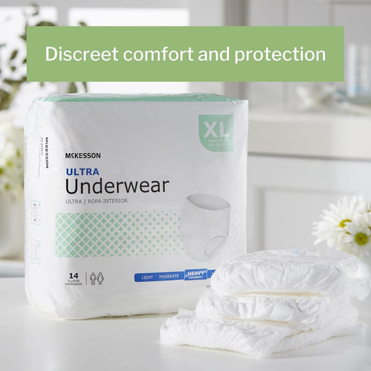 Mckesson Ultra Underwear, Incontinence, Heavy Absorbency, Xl, 14 Count