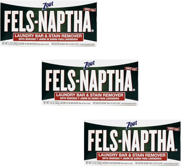 Fels Naptha Laundry Bar and Stain Remover, 5.5 Ounce - Pack of 3