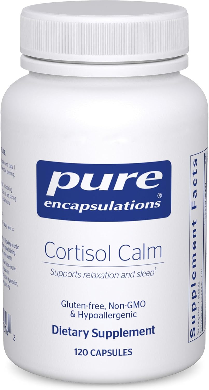 Pure Encapsulations Cortisol Calm - Supports Cortisol Health & Relaxation - Contains Ashwagandha & L-Theanine - Restful Sleep - 120 Capsules