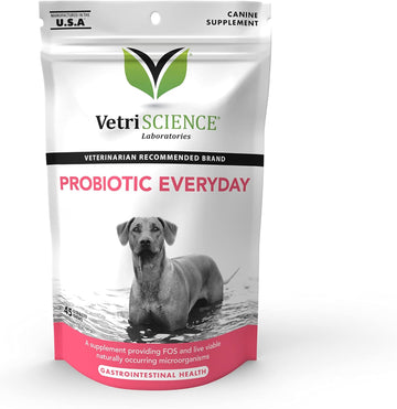 VetriScience Probiotic Everyday for Dogs, 45 Chews - Immune and Digestive Support Supplement for Dogs