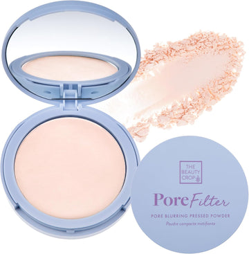 The Beauty Crop Porefilter Pressed Powder - Blurs Pores & Controls Shine - Medium Shade - 0.34 Oz