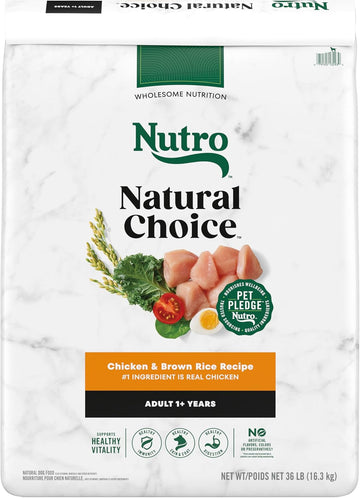 Nutro Natural Choice Adult Dry Dog Food, Chicken And Brown Rice Recipe 36 Lbs