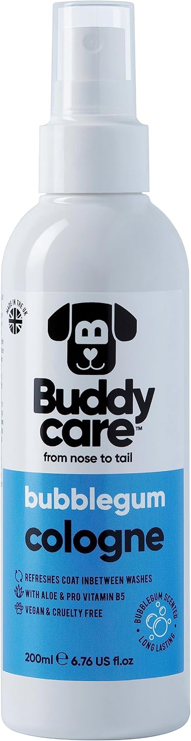 Buddycare Dog Cologne - Bubblegum - 200ml - Sweet and Playful Scented Dog Cologne - Refreshes Between Dog WashesB73509