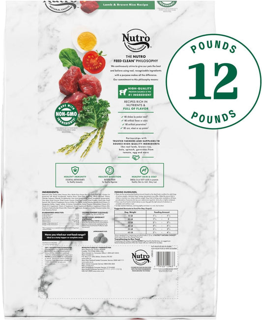 Nutro Natural Choice Adult Dry Dog Food, Lamb And Brown Rice Recipe, 12 Lbs