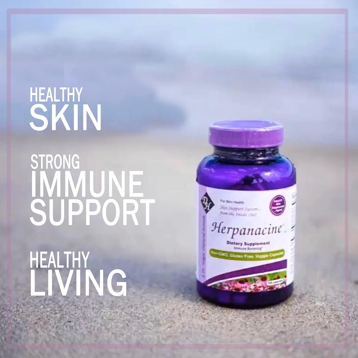 Herpanacine Diamond Natural Skin Care And Immune Support - Vitamins To Help Clear Skin - Complete Skin And Immune System Support From The Inside Out - Made With Natural Ingredients - (200 Count) : Health & Household