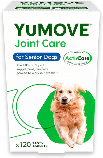 YuMOVE Senior Dog | High Strength Joint Supplement for Older, Stiff Dogs with Glucosamine, Chondroitin, Green Lipped Mussel | Aged 9+ | 120 Tablets,Package may vary?YMS120