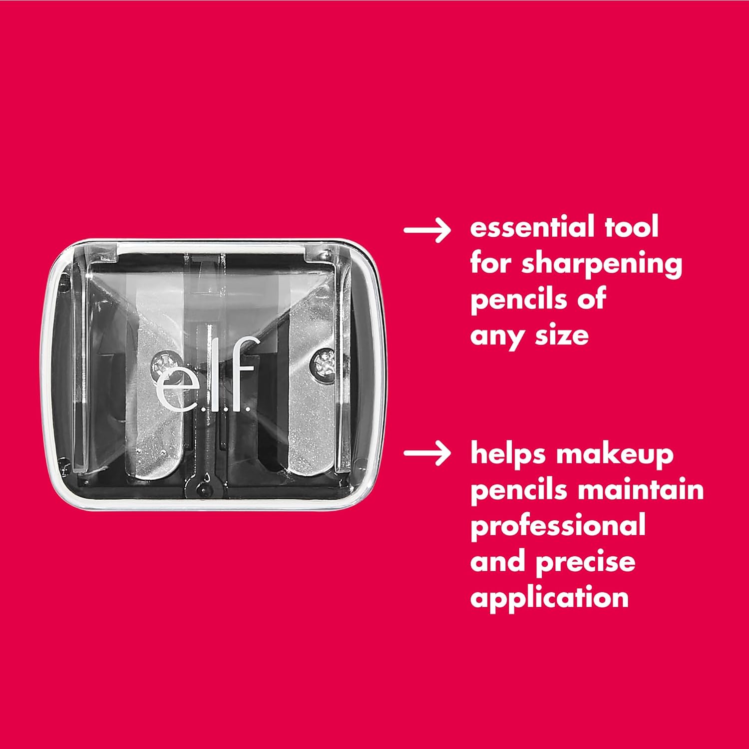 e.l.f, Dual-Pencil Sharpener, Convenient, Essential Tool, Sharpens, Easy To Clean, Travel-Friendly, Compact : Amazon.co.uk: Beauty
