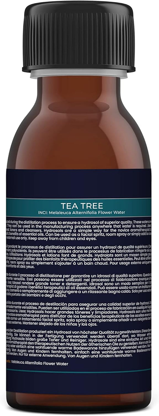 Mystic Moments | Tea Tree Natural Hydrosol Floral Water 250ml | Perfect for Skin, Face, Body & Homemade Beauty Products Vegan GMO Free