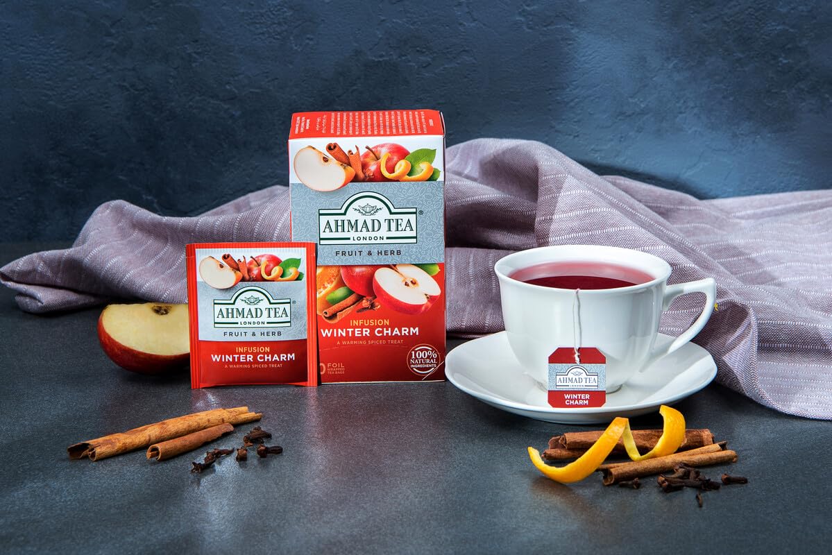 Ahmad Tea English Fruit & Herbal Infusions, Winter Charm Relaxing Fruit & Herbal Tea