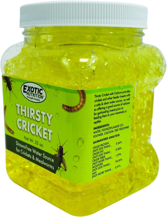 Exotic Nutrition Thirsty Cricket Gel (2 Lb.) - Calcium-Enriched Alternative Water Source For Crickets And Mealworms