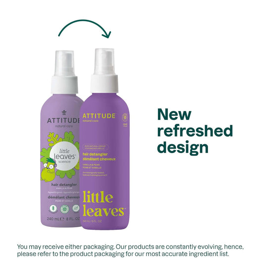 Attitude Rinse-Free Hair Detangler For Kids, Ewg Verified Leave In Product, Plant- And Mineral-Based Ingredients, Vegan, Vanilla & Pear, 8 Fl Oz (Pack Of 6)