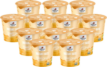 Mornflake - Oats2Go Original Instant Porridge12 X 53G Pots For On-The-Go. Ready Meal Cereals Breakfast, Breakfast Oats In A Cup Just Add Water. Great Source Of Protein & Fibre