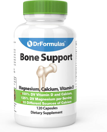 DrFormulas Bone Support 100% DV 1000mg Calcium Supplement Carbonate, Citrate, Gluconate, (not d-glucarate) Chloride with Vitamin D, Magnesium and Boron - 30 Day Supply