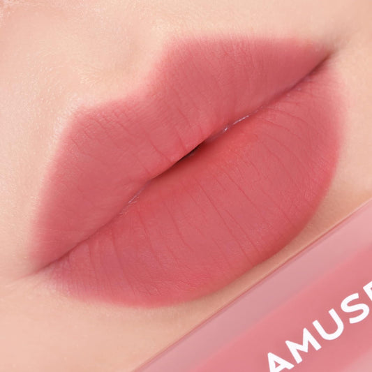 Amuse Seoul Dew Velvet Tint 10 Rose Boksoonga | Nude Matte Peach | Velvety, Matte, Moisturizing, Long-Lasting Color, Transfer Proof, Vegan